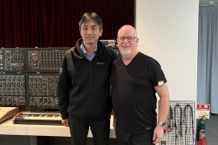 Mike with Minowa-san at Roland R&D Center, Lake Hamana