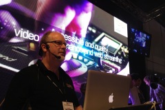 Mike presenting at Plasa Show, London